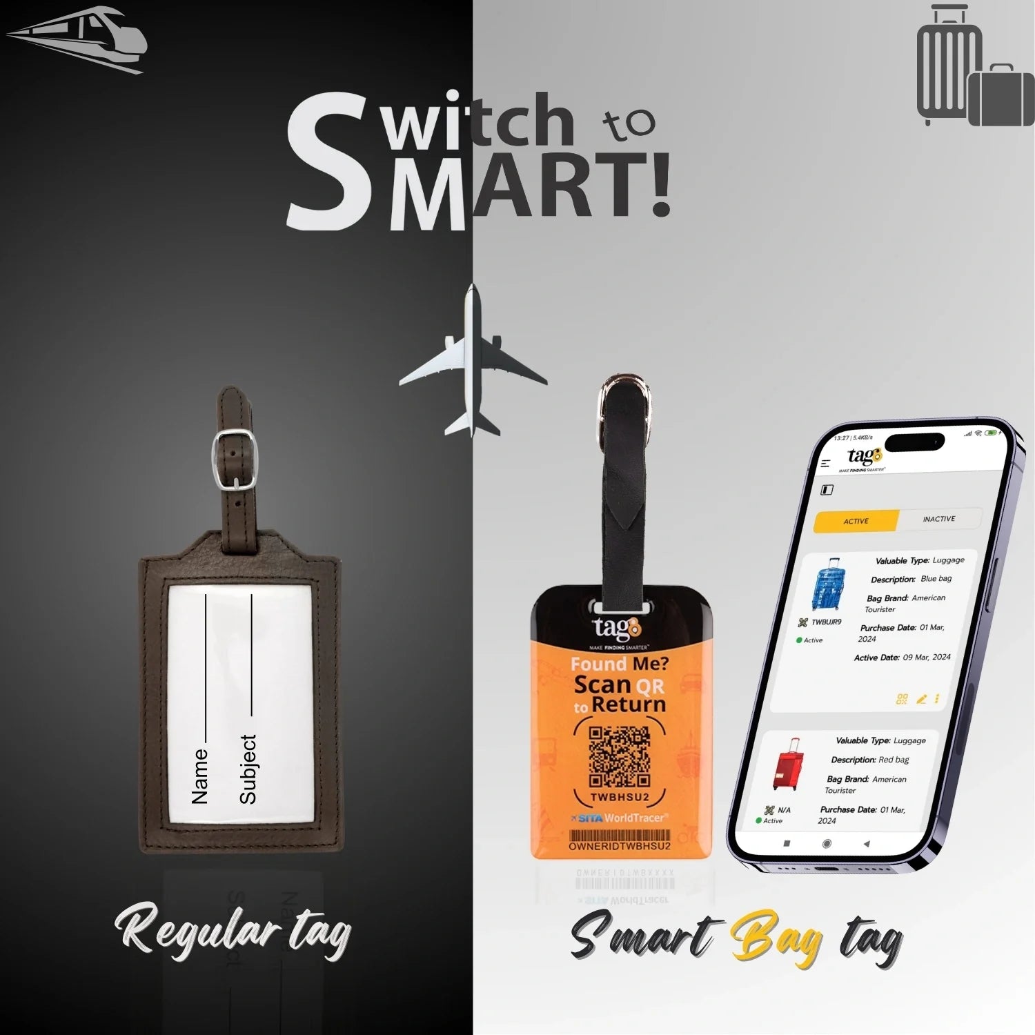 Smart Bag Security Tag - Goa [Pack 2]-1