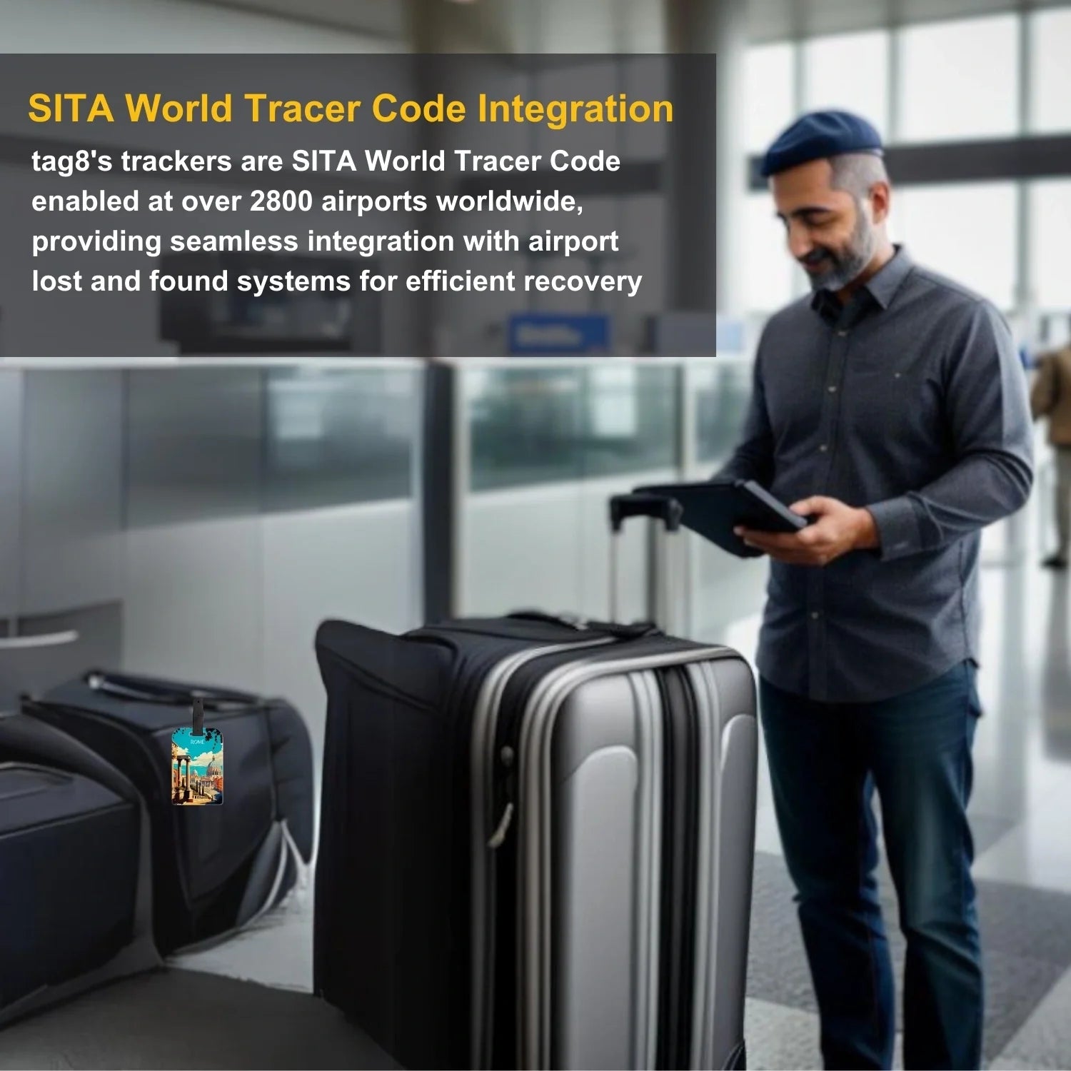 Smart Bag Security Tag - Rome [Pack 2]-4